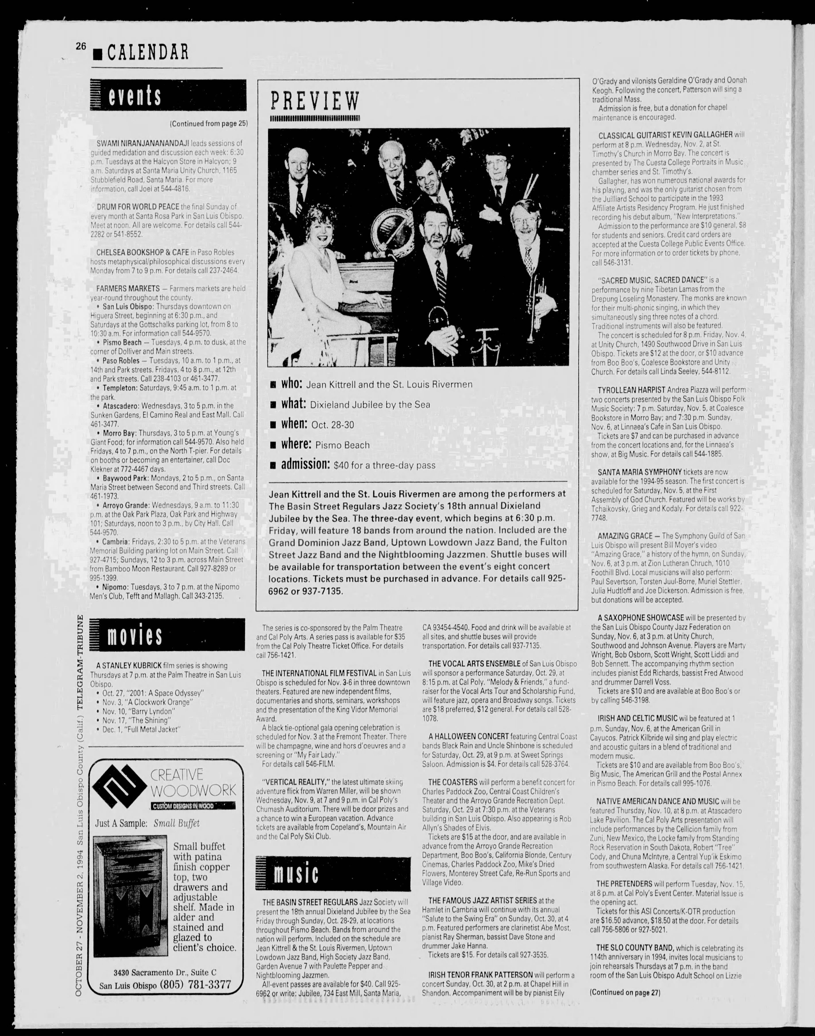 The Tribune clipping - Oct 27, 1994 p. 54 - Uncle Shinbone archive media